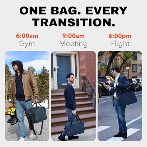 The FTL Pro Mens Travel Bag - 30L Premium Work to Gym Weekender Duffel with Garment Bag, Shoe Space & 18" Laptop Sleeve - Organized Athletic Business Carry On Hybrid, Fits Under Airplane Seat - Blue by FTL - Used condition - Image 7
