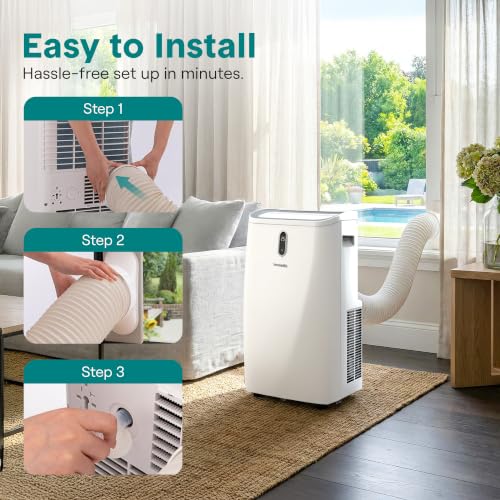 Image of SereneLife 14,000 BTU Portable Air Conditioner | AC, Dehumidifier & Fan