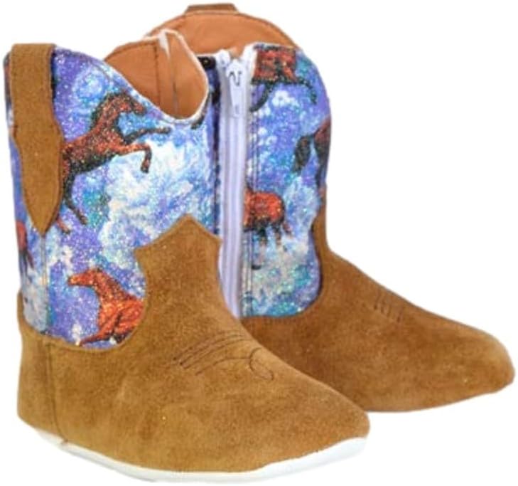 Tin Haul Infant-Girls' Bucking Flowers Western Booties Square Toe - 14-016-0007-1711 TA 2 D