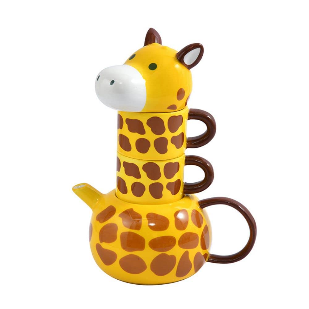 Taza de cerámica de jirafa con tapa para disfrutar de tus bebidas calientes en la oficina