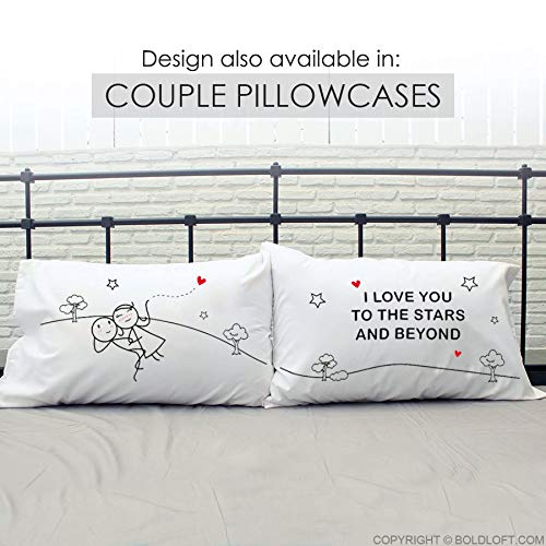Federa Cuscino Reversibile 30x50 Cm Scritta I Love You To The Moon And Back – Flanella Morbida Per Divano E Camera - 2