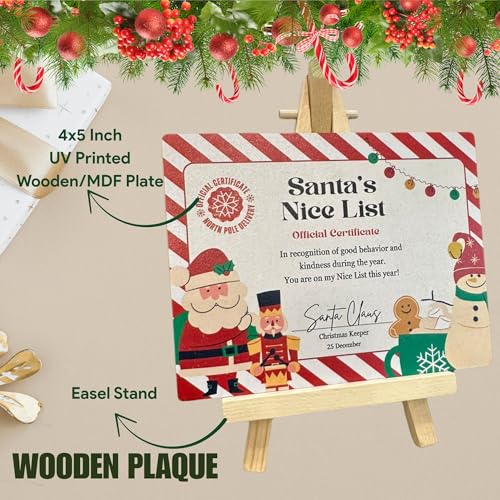 tinydabba Wooden Christmas Sign Plaque with Easel Stand by tinydabba - 6
