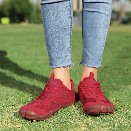 Image of UBFEN Womens Barefoot Shoes Mens Wide Toe Box Zero Drop Minimalist Sneakers | Laces Up, Lightweight, Breathable, Comfortable, Suitable for Walking, Travel, Light Hiking, Trail Running, Tennis, Daily Wear