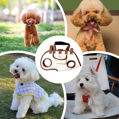 Sac ergonomique pour petits chiens doux avec rangement horizontal intégré