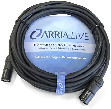 Arria.Live 15' FlexSoft Stage-Quality Ethernet Cable with Smart Convertible EtherCon Style Connectors