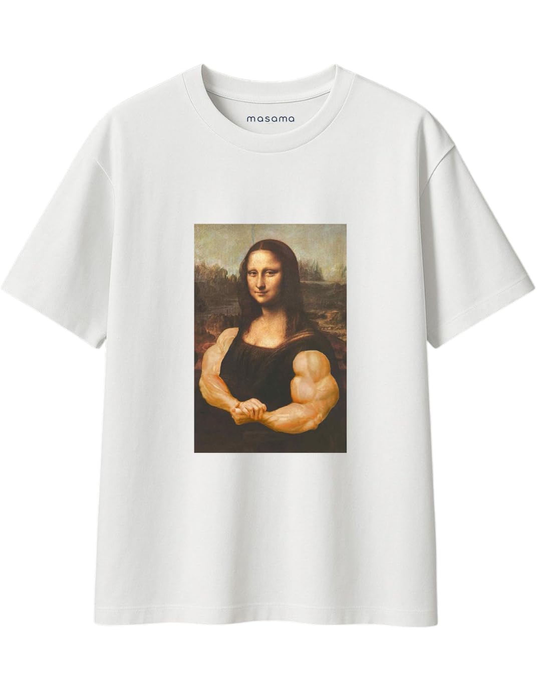 Stylish Trendy Gym Mona Lisa Graphic Cotton T-Shirt-image-1