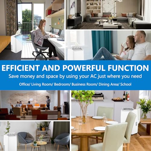 Image of PioneerWorks 14000BTU Portable AC, 750sqft,51dB, Remote & Timer, Sleep Mode | Dehumidifier and fan modes for home and office use