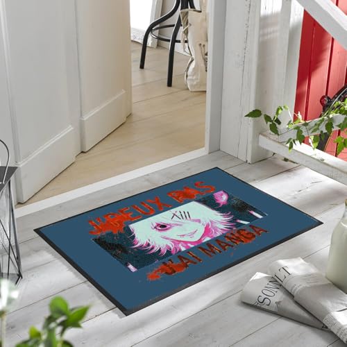 Tapis de sol anime bleu pour decorer une chambre otaku