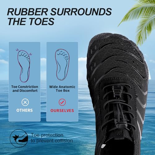 Image of Voyabarefoot Shoes for Women Men 2026 Upgrade Wide Toe Box Barefoot Hiking Sandals,Non-Slip Adjustable Water Shoes for Beach Walking Travel, Comfortable Slip On Walking Shoes