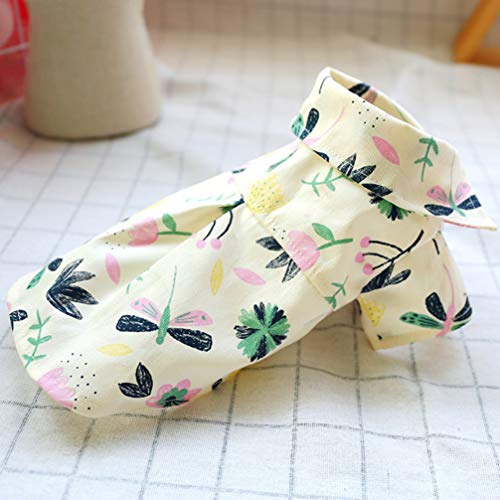 POPETPOP Dog Dhirts - Hawaiian Summer Flower Pattern Shirt - Cat Dog Clothes Thin Style Cooling Shir