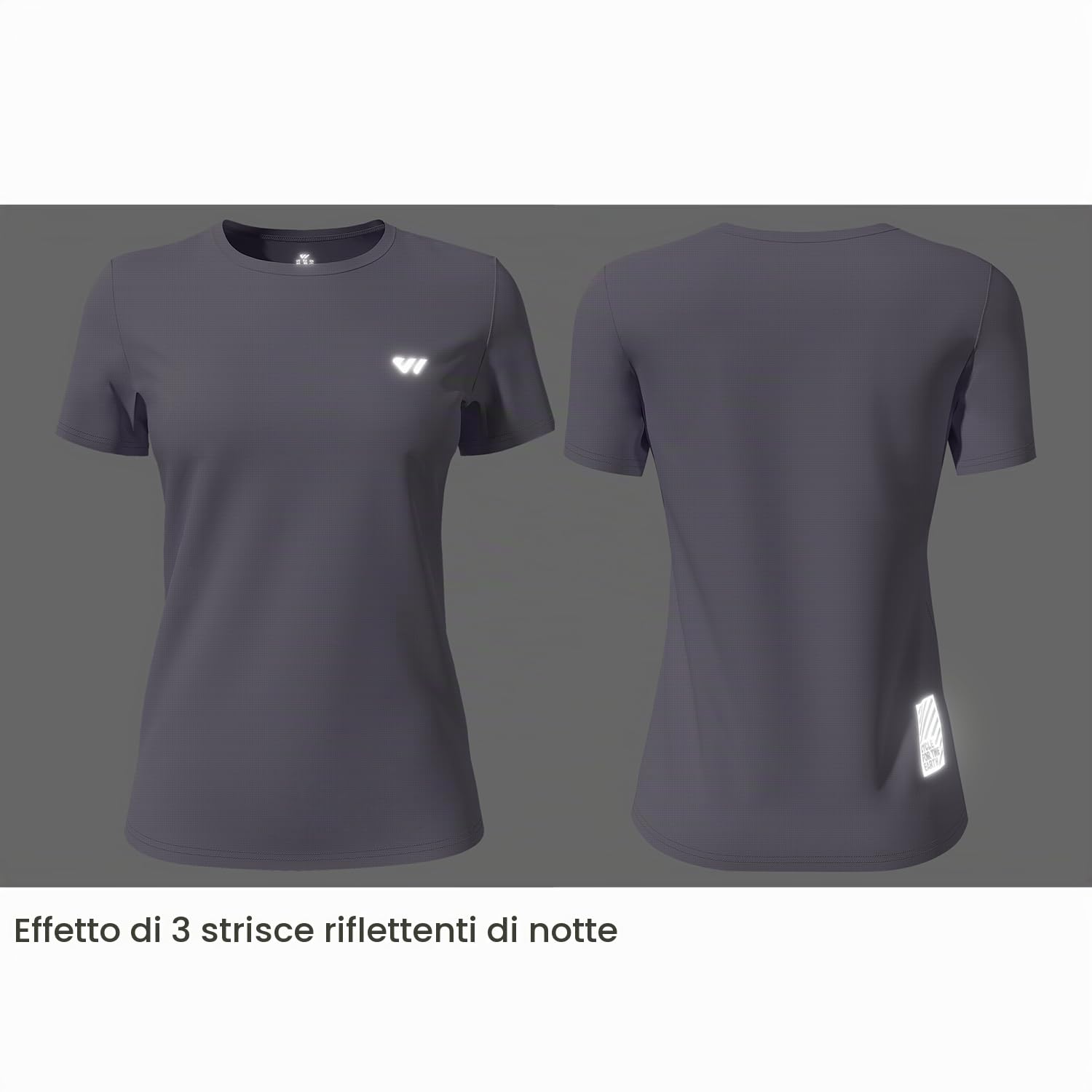 Wulibike Confezione da 3 o 5 magliette sportive da donna, elasticizzate, ad asciugatura rapida, traspiranti, a maniche corte, per fitness, escursionismo, protezione solare UPF 50+