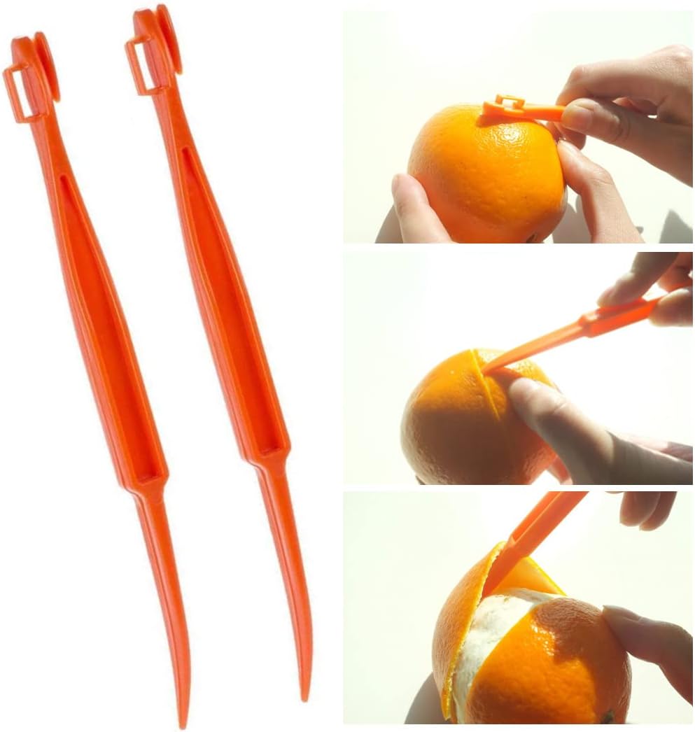 Minjie 2 pcs orange peeler tool Citrus Peeler in Bright
