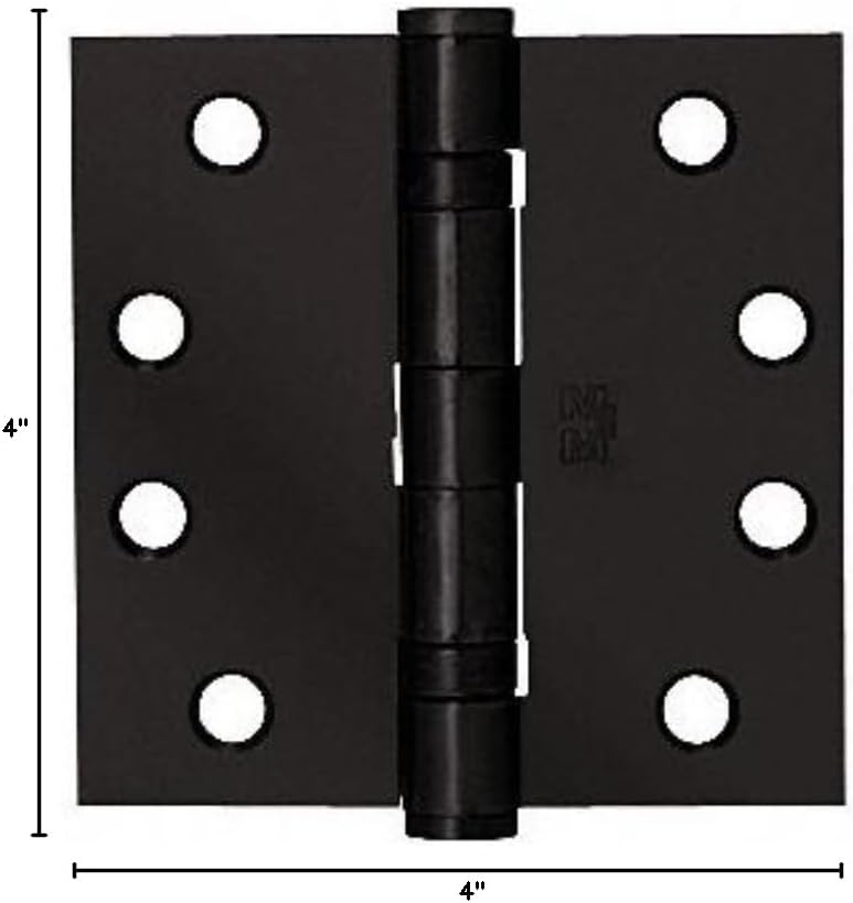 CRL Antique Oiled Bronze 4" x 4" Ball Bearing Square Hinge - Removable Pin by CR Laurence