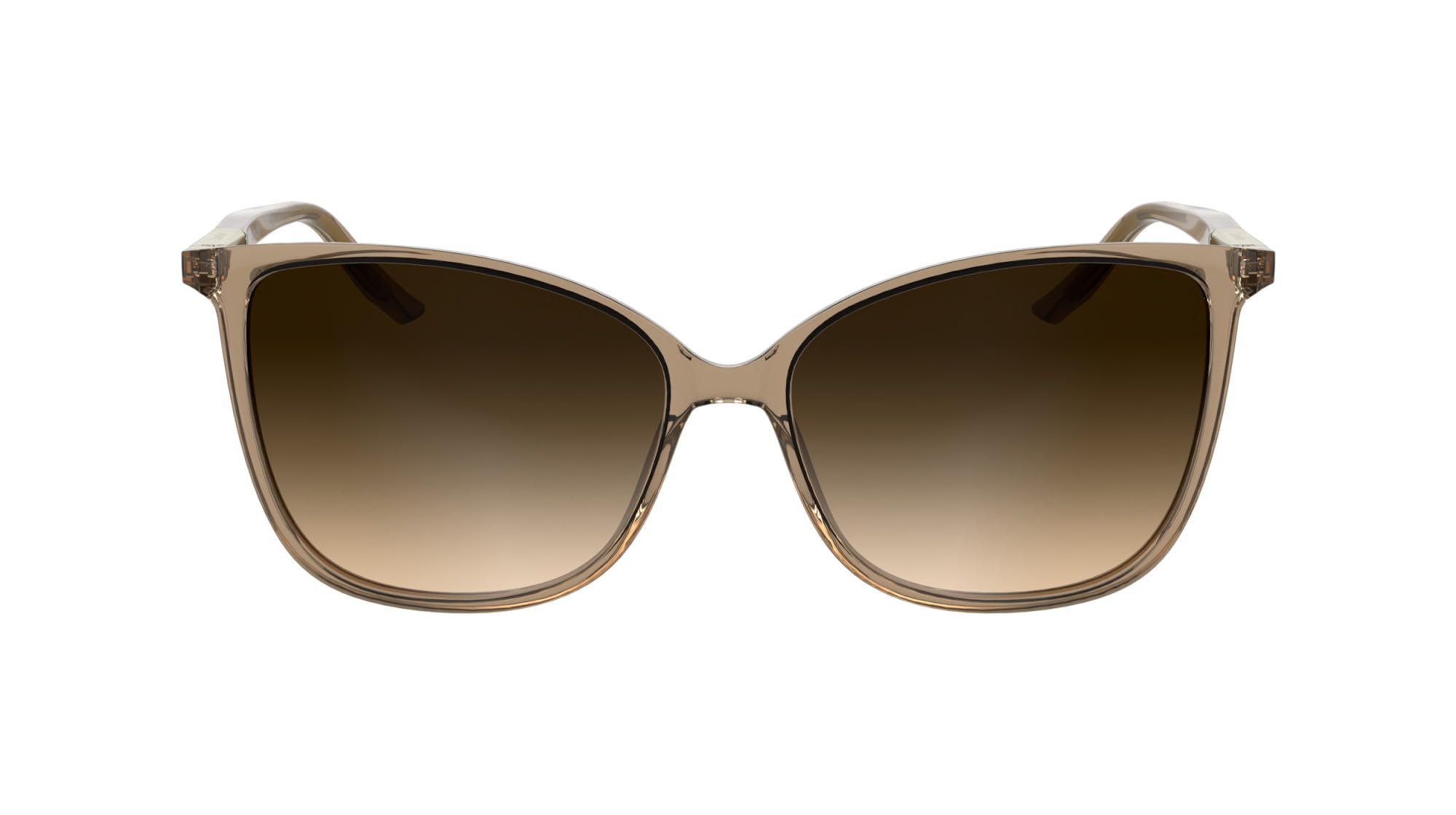 Calvin Klein Women's Sunglasses CK25504S - Transparent Brick with Gradient Brown Lens