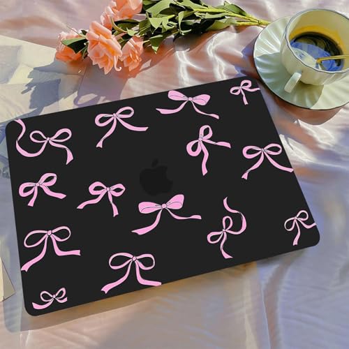 Image of B BELK for MacBook Air 15 inch Case M5 /M4 /M3 /M2 /M1 2026 2025 2024 2023 | Pattern Sturdy Protective Plastic Hard Shell Case & Keyboard Cover & Screen Protector, Model A3448 A3241 A3114 A2941,Pink Bow