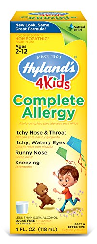 Childrens Allergy Medicine by Hyland's 4 Kids Complete Allergy Relief Syrup, Safe and Natural Indoor & Outdoor Allergy Relief, 4 Fluid Ounce