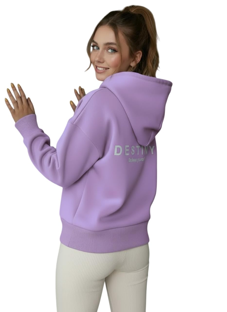 SMOWKLY Sudaderas con capucha para mujer y niña de corte extragrande, suéter de invierno suave de manga larga, ropa informal cálida | Sudadera con capucha cómoda y elegante