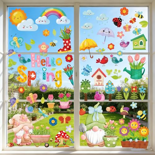 9 hojas de vinilos decorativos primaverales de jardín encantado miniatura 3