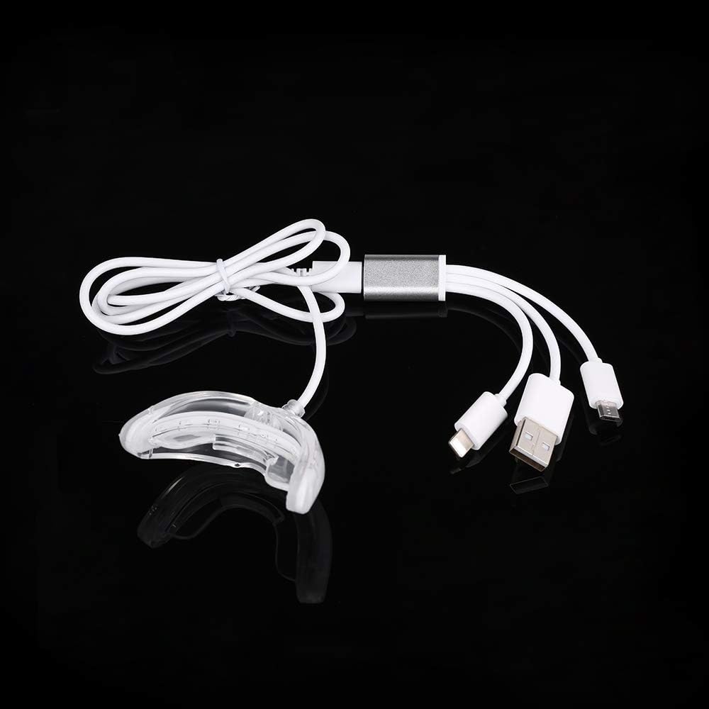 Pepisky LED Teeth Whitening Device Gel Tooth Bleaching System Portable Dental Whitener USB Charge Home Teeth Care Tool