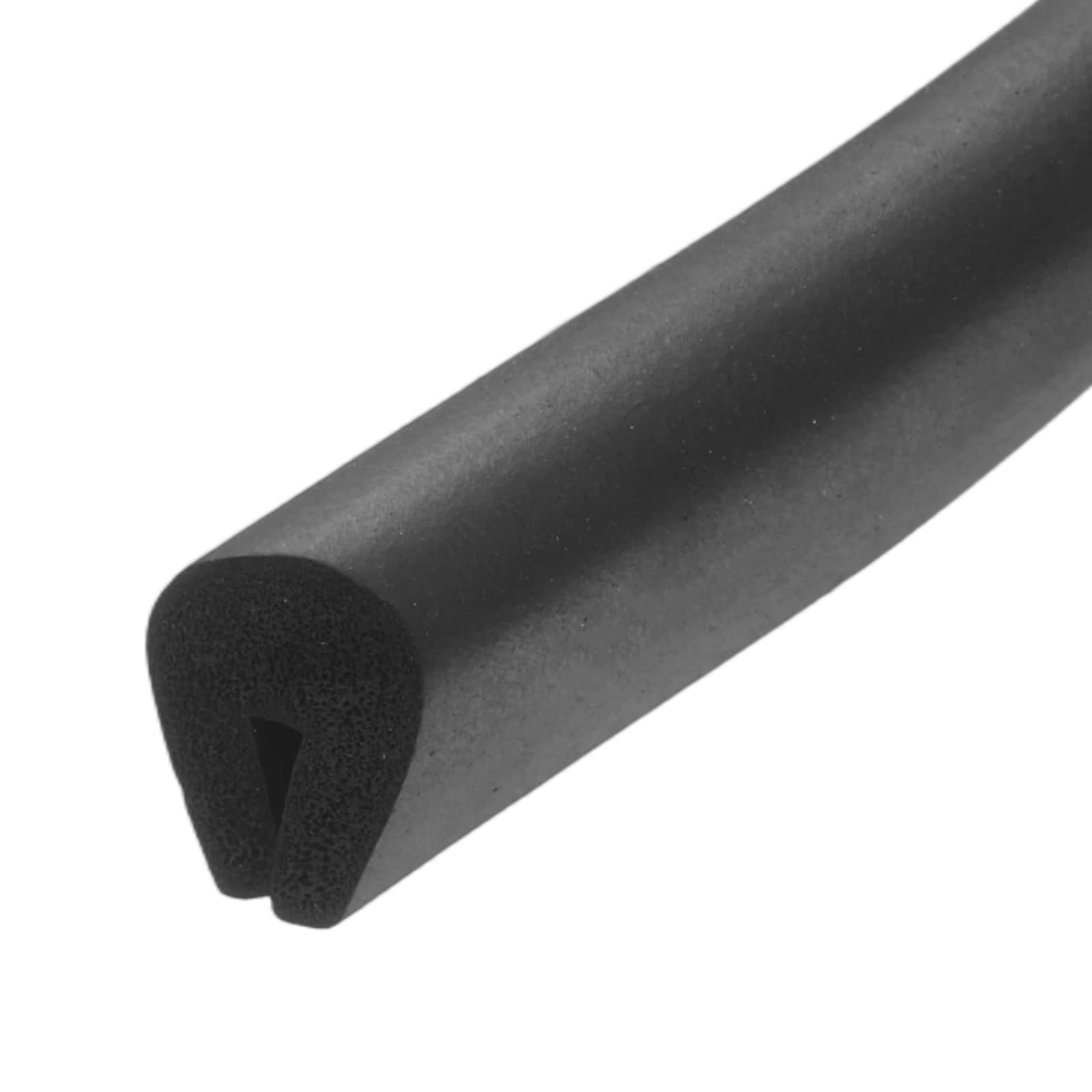 PATIKIL Rubber Edge Trim, 1/8"(3mm) x 6.6Ft Length EPDM U Channel Edge Protector U Shaped Gasket for 2-4mm Mirror Glass Protector, Black (11x16mm)