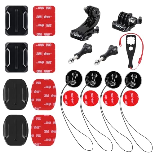 HSU Action Cam Helmhalterung für GoPro, Sicherungsband und Motorrad Halterung für Hero 12/11/10/9/8/7/6/5/4/3 und meisten Action-Kameras HSU Action Cam Helmhalterung für GoPro, Sicherungsband und Motorrad Halterung für Hero 12/11/10/9/8/7/6/5/4/3 und meisten Action-Kameras