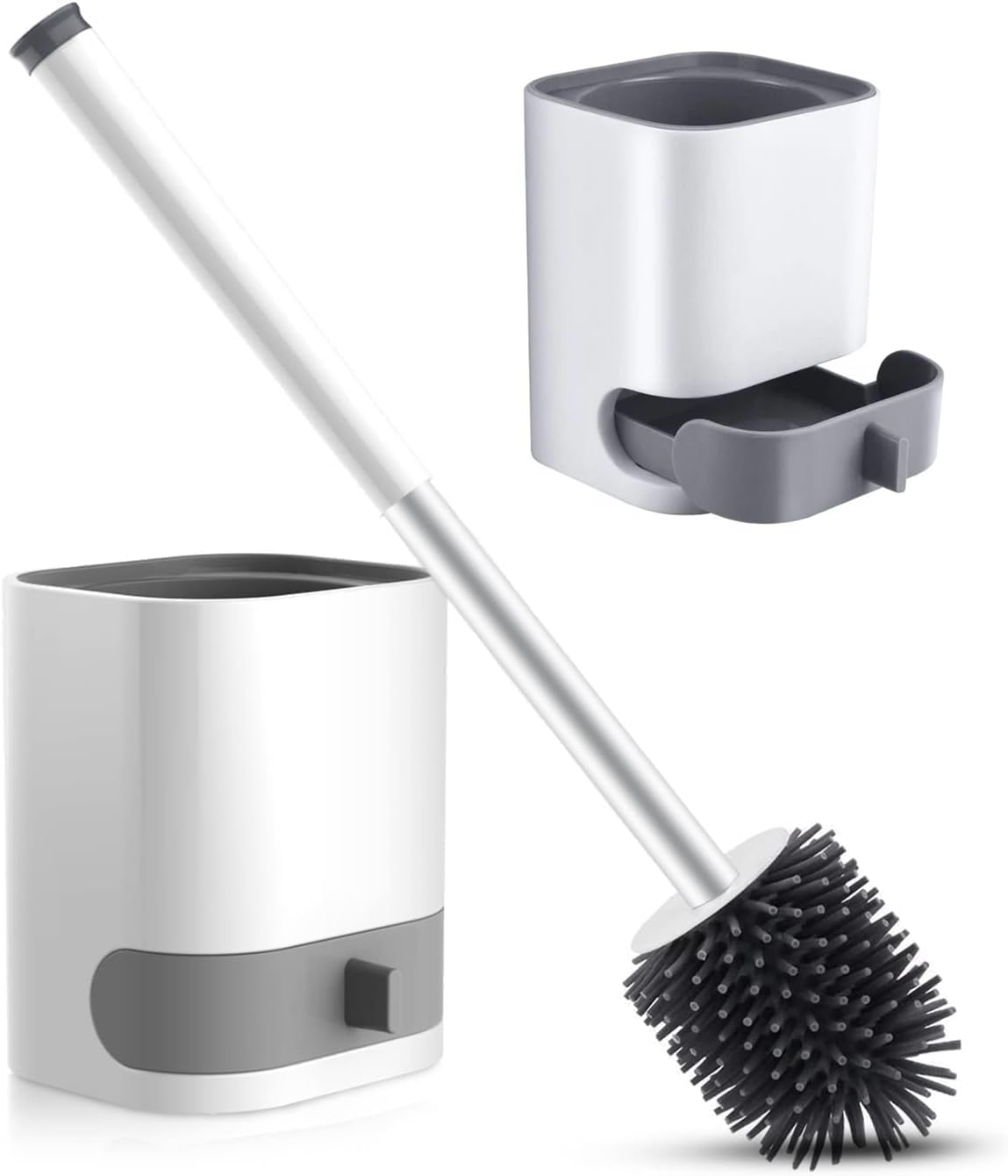 Hallstatt 3 In 1 Silicone Toilet Brush With Holder, Unbreakable Wall Mounted And Free Stand Sleek Toilet Cleaner Brush With Ventilated Drying Stand, Bathroom Scrubber (B0CB6QYW9X) Amazon Price History, Amazon Price Tracker