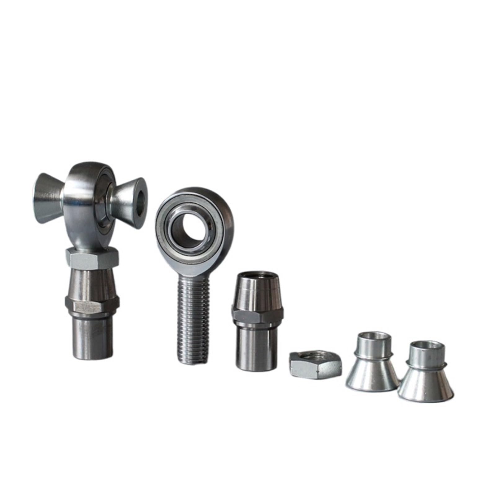 Conjunto de rótulas Juntas de Bolas Cojinetes de extremo de rótula de 3 piezas con junta de rosa, piezas de automóvil, inserto de desalineación, contratuercas y tapón soldable(Right Thread)