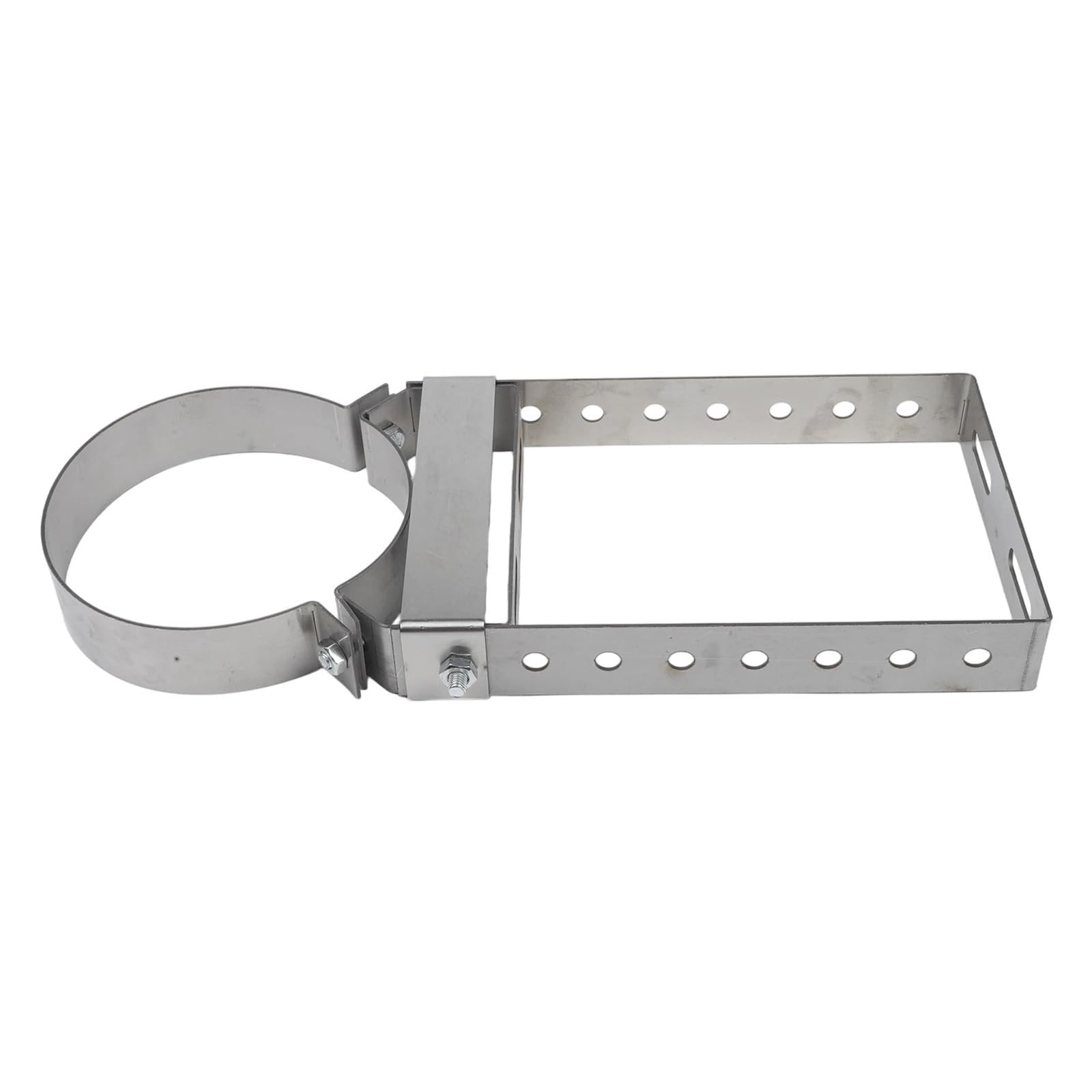 Soporte de tubo humos acero inoxidable 201 | Varios tamaños plateados for tubo de estufa: soporte de pared ajustable(150 short)