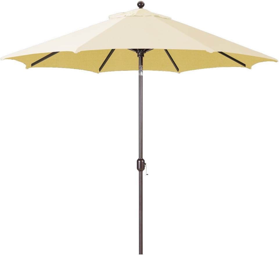 Galtech Deluxe Auto Tilt Market Umbrella, 11ft - Outdoor Patio, Deck, Pool, Backyard Stand Alone Umbrella - Octagon, Heavy Duty w/Bronze Frame & Sunbrella Fabric (Cocoa)