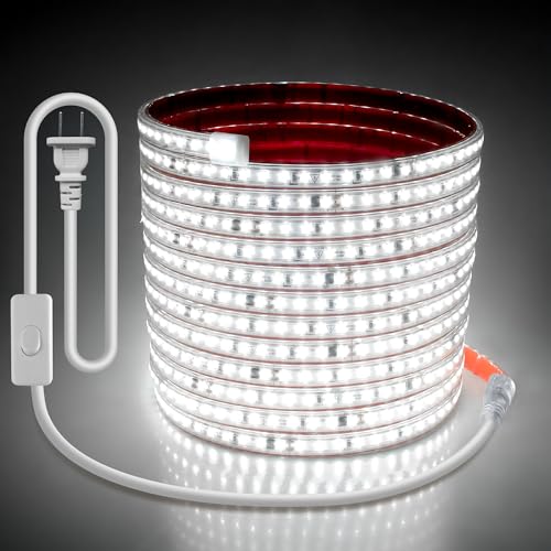 Tira LED blanca fría 110V 6.56ft adhesiva impermeable miniatura 2