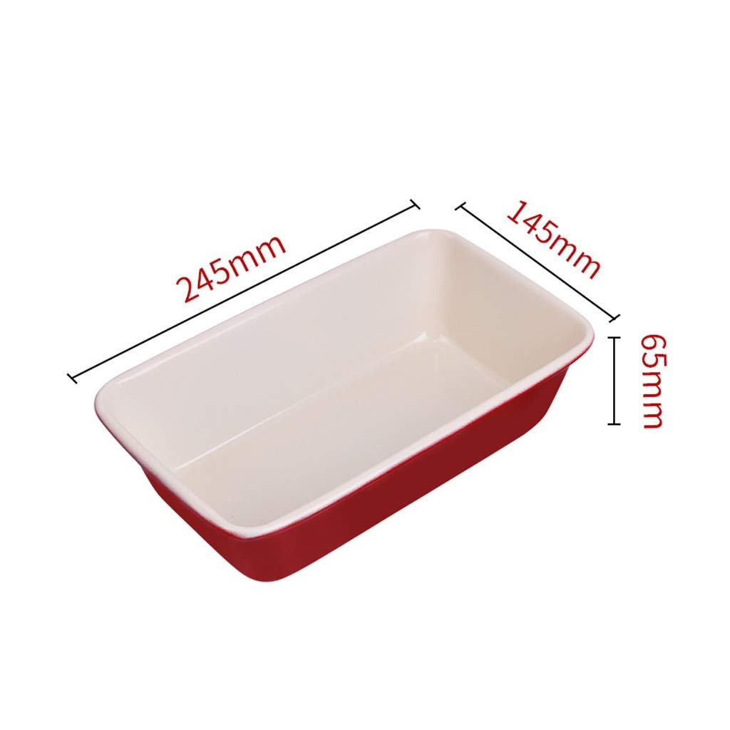 JJJ GCX- Molde para pasteles Molde para hornear Molde antiadherente para hornear Pan Rectangular chino Rojo 2 libras Horno Utensilios para hornear Hogar