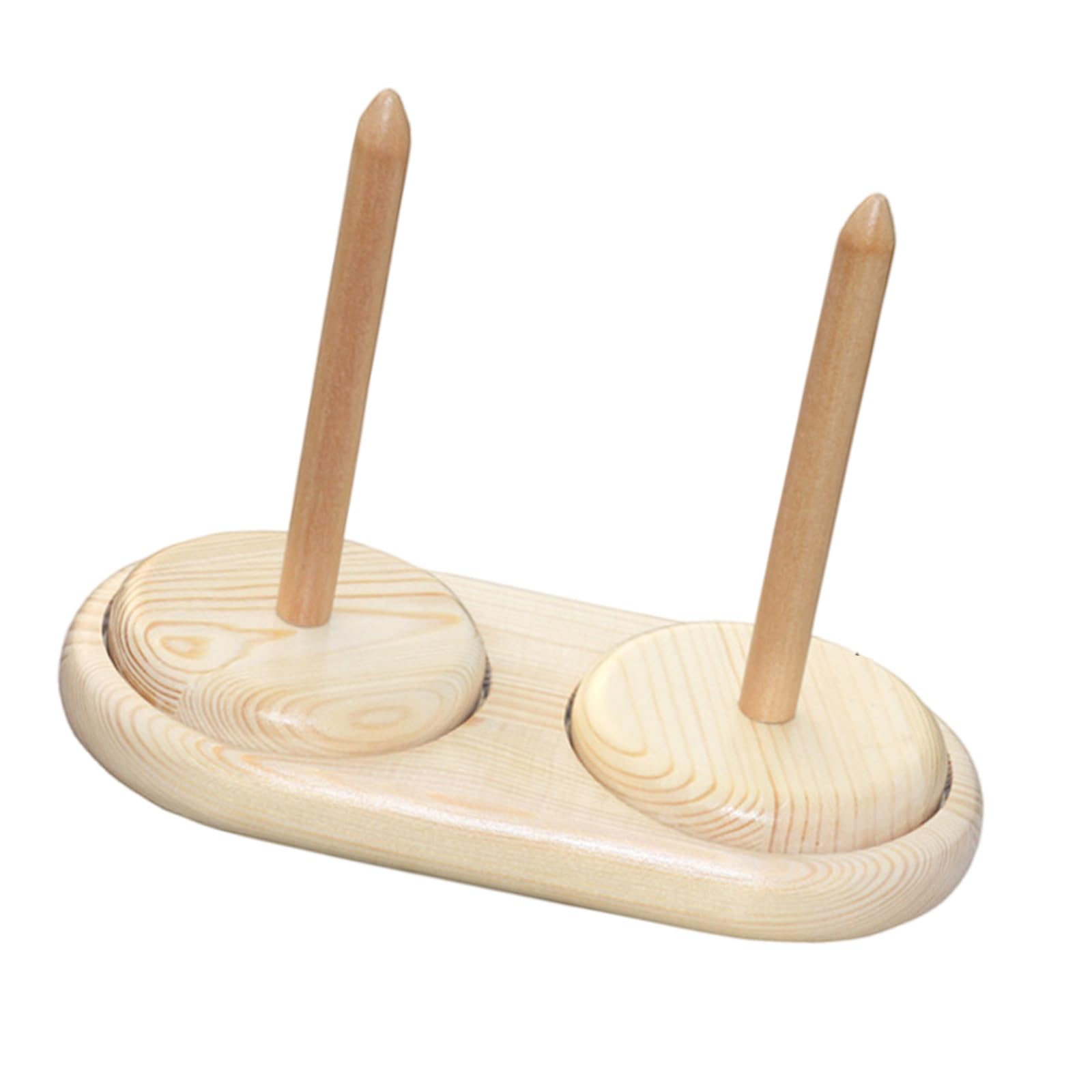 Msioytog Rotating Wood Yarn Holder for Knitting and Crocheting Project Light Weight Portable Wood Yarn Dispenser Spool Stand Winder