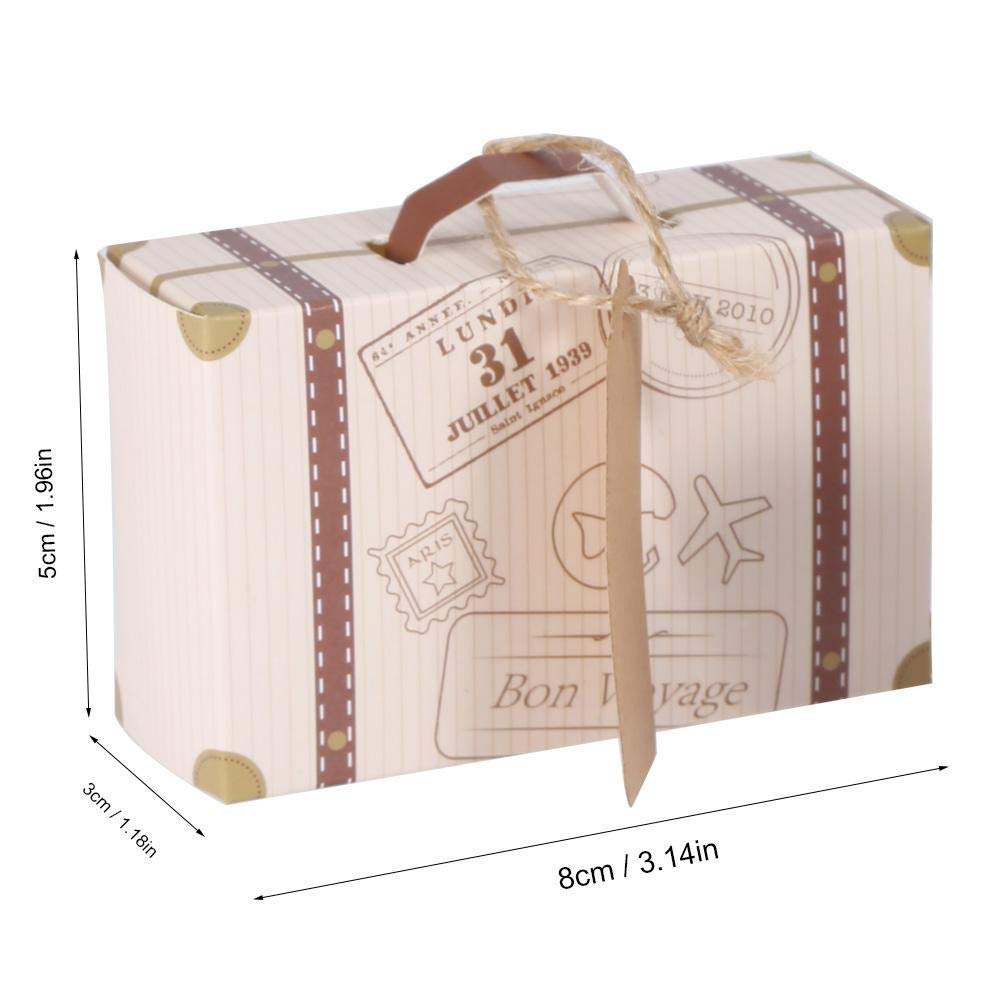 Deko-Boxen Set 50-teilig - Mini-Koffer Design 18x9x6cm, Für Hochzeit, Party, Süßigkeiten