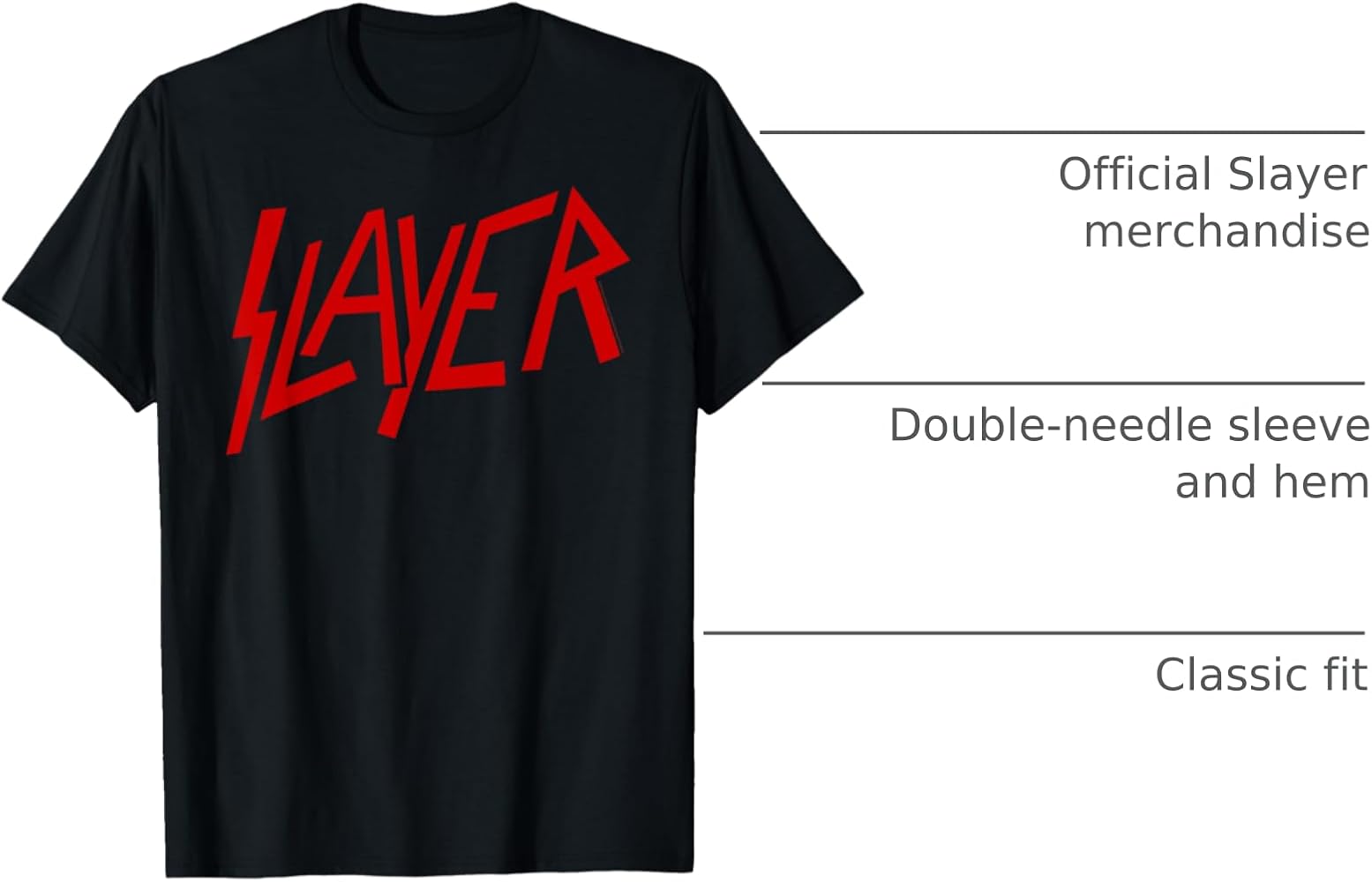 slayer Tシャツ Amazon.com: Slayer Official Classic Logo T-Shirt - Black