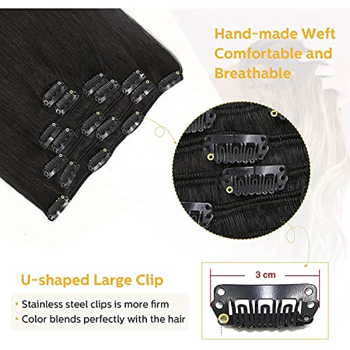 Image of Women Hair Extension Long Curly Wavy Black 18 To 20 Inches Hairpiece With 5 BB Clip /Hair Extension for Women Party /Halloween /Christmas