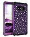 Casetego Compatible Galaxy Note 8 Case,Glitter Sparkle Bling Three Layer Heavy Duty Hybrid Sturdy Armor Shockproof Protective Cover Case for Samsung Galaxy Note 8,Shiny Purple