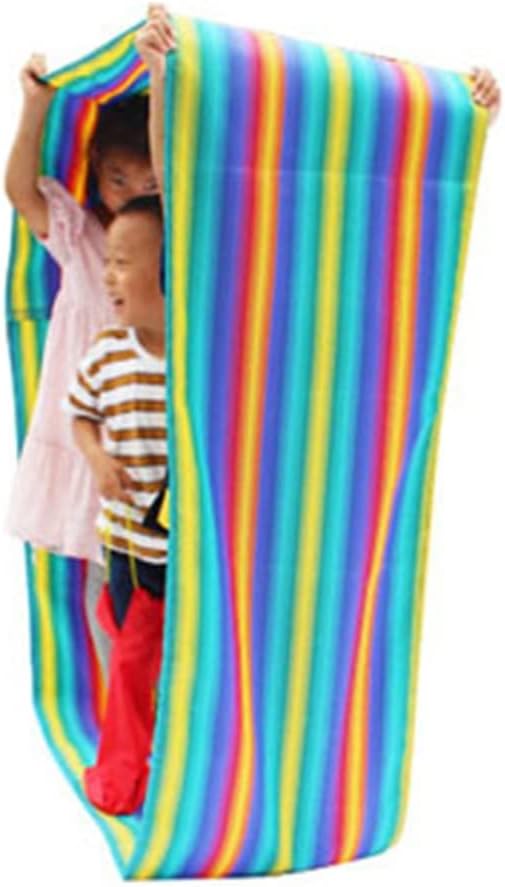 Playing Run Mat Colorful Stripes Teamwork Game, Waterproof and Wear-Resistant Oxford Running Pad, Indoor and Outdoor Expansion Game Props (Size : Adult-11M//36FT)