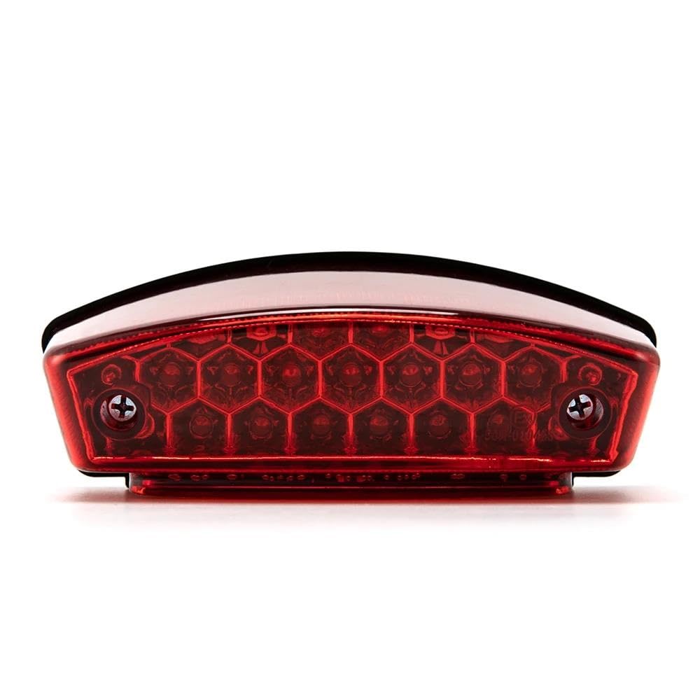 1 Pz Fanale Posteriore Per Moto Modificato Per Veicolo Elettrico A LED Parafango Di Avvertimento Freno Piccola Targa(ROSSO)