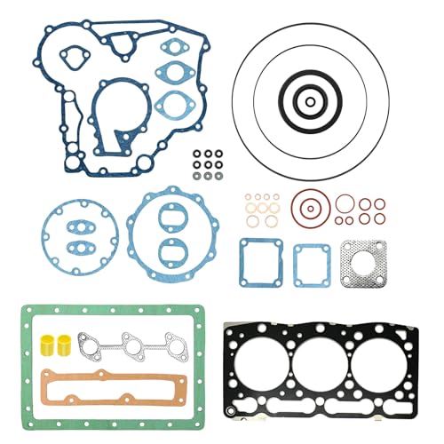 Image of 1E043-99350 D1105 Gasket Kit Cylinder Head EX-Manifold Water Flange Gasket Compatible with Kubota D1105T Engine B2410HSDB Tractor FZ2400 Front Mower Replaces 16226-99364 4183637