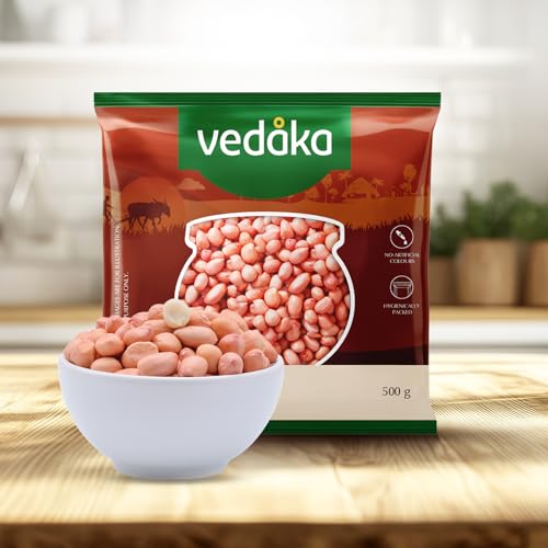 Image of Amazon Brand- Vedaka Groundnut kernel (Peanut), Pink, 500 g
