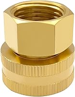 Vista 31 de Hooshing Adaptador giratorio de manguera de jardín de latón 3/4 "GHT a 1" NPT hembra a hembra conector de tuberías