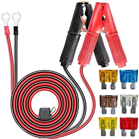 RUNCCI-YUN 12v/24v Battery Clips with Fuse Cover