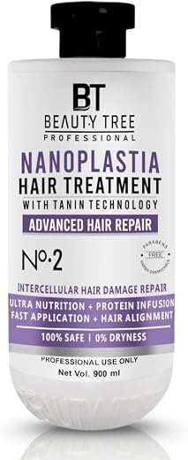 Beauty Tree Nano Plastia Hair Repair Treatment With Tannin, Acai Fruit Oil, For Collagen For Dry Frizzy &amp; Damaged Hair Rep...
