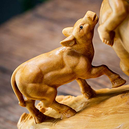Sculpture vache bois pour dynamiser votre décoration intérieure terne