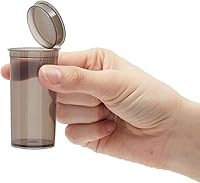 Vista 4 de Juvale Empty Pill Bottles with Caps - Easy Pop-Top Vials - Compact Travel Pill Containers - Bulk Medication Bottles - 50 Count (Pack of 1), Black