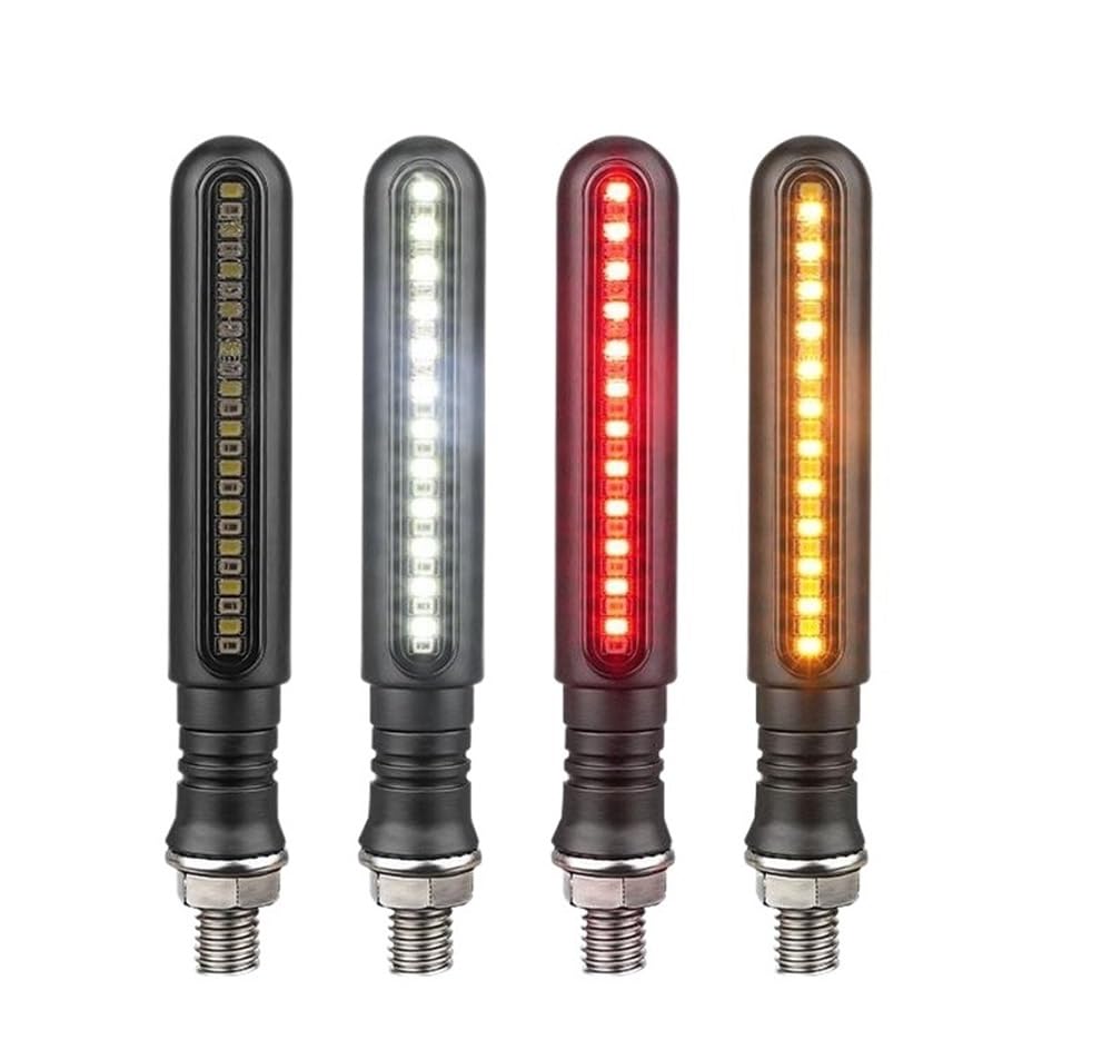 Fanale Posteriore Moto Stop Luce Indicatori Di Direzione A LED Per Moto Indicatori Di Direzione Luci Di Stop Posteriori Luci Di Segnalazione Sequenziali Lampada DRL Per Moto 12V