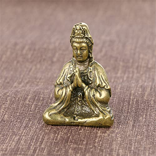 SPORTARC Statue de Bouddha chinois en cuivre pur et bronze Sakyamuni - Décoration de table