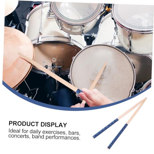 Baquetas personalizadas BESPORTBLE, 2 pares, de madera de arce, con agarre cómodo para bateristas y principiantes, incluye bolsa de almacenamiento miniatura 5