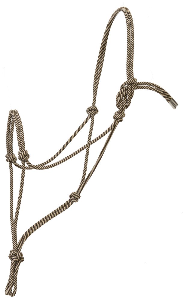 Weaver Leather Silvertip No. 95 Rope Halter, Large, Black/Tan