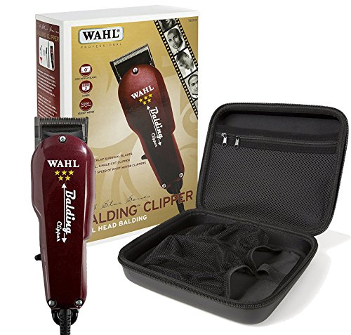 Wahl Professional 5-Star Balding Clipper #8110 with Travel Storage Case #90728